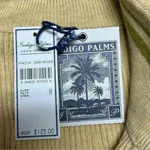 Indigo Palms 1/4 Zip Ribbed Sweater - Picture 5 of 9